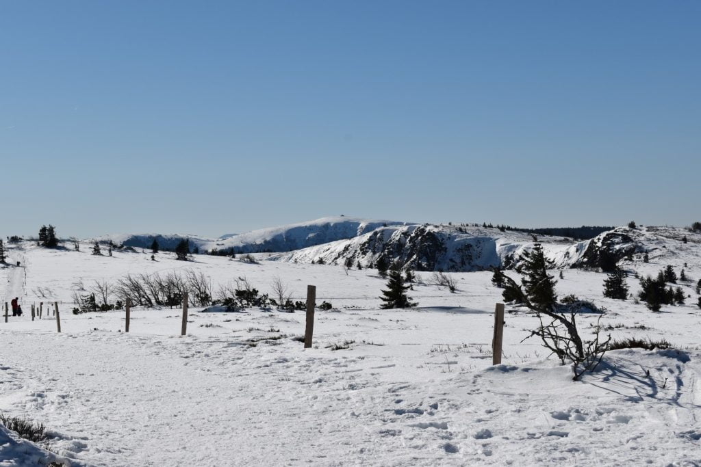 randonnée du lac blanc à La Schlucht avec une vue du Hohneck
