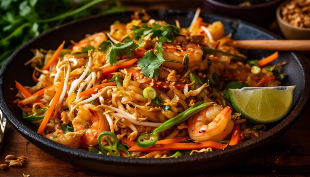 le pad thai est le plat vedette de la cuisine thaïlandaise 